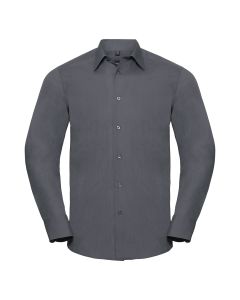 Russell L/S Polycotton Easycare Fitted Poplin Shirt