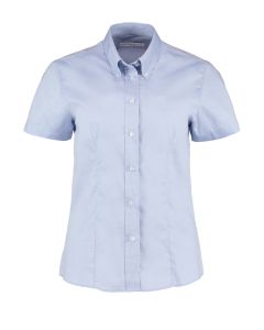 Women's Corporate Oxford Blouse Short-Sleeved-8-Light Blue