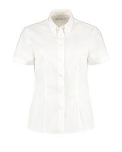Women's Corporate Oxford Blouse Short-Sleeved-6-White