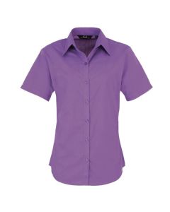  Premier Ladies Poplin S/S Blouse