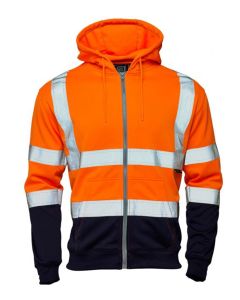 Supertouch Hi Vis Contrast Zip Hoodie