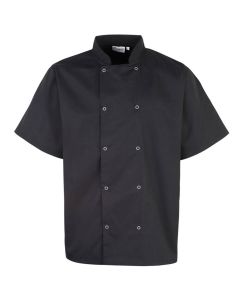 Premier Studded Front Short Sleeve Chef's Jacket