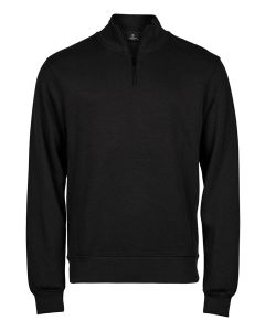 Tee Jays Ribbed Interlock Half Zip Sweatshirt